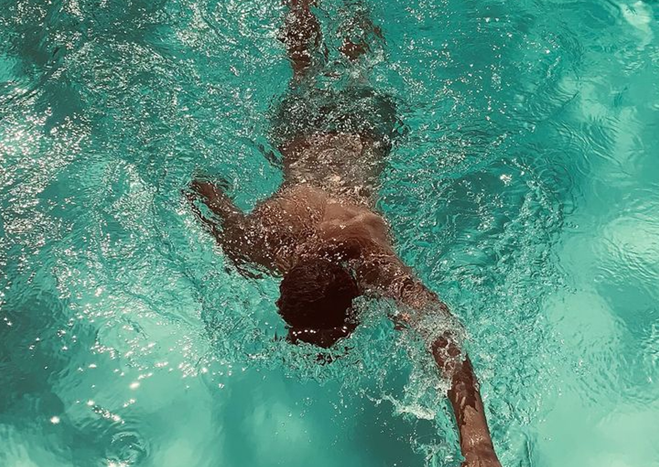 Private swim training at villa pool in Dubai